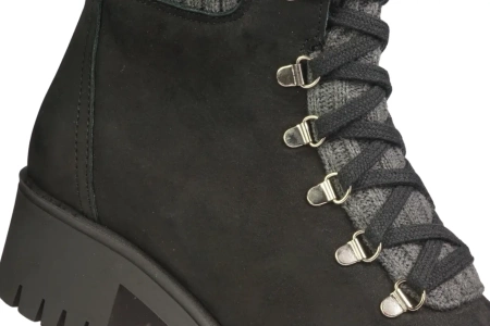 Buty zimowe damskie Bratbut-Natalii D292CZNU czarne