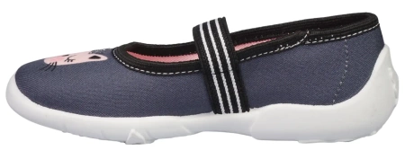 Tenisówki dziecięce Viggami Felicja szare kapcie dziewczęce wsuwane