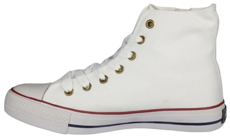 Wysokie tenisówki młodzieżowe American Club DLH-16-27WH białe