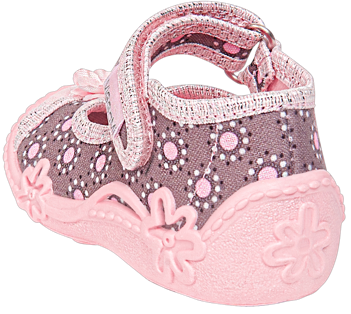 Tenisówki dziecięce kapcie do przedszkola Viggami MILENKA szare różowe