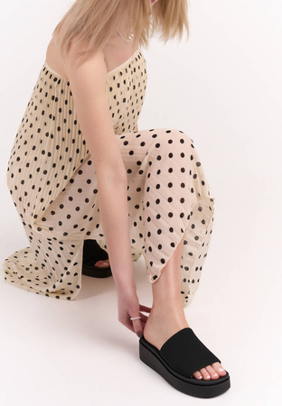 Eleganckie klapki damskie Sergio Leone SK083 czarne