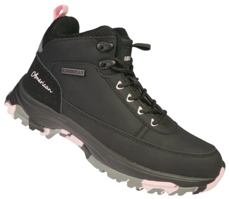 Damskie trapery zimowe damskie buty zimowe American Club DAA52BL czarne
