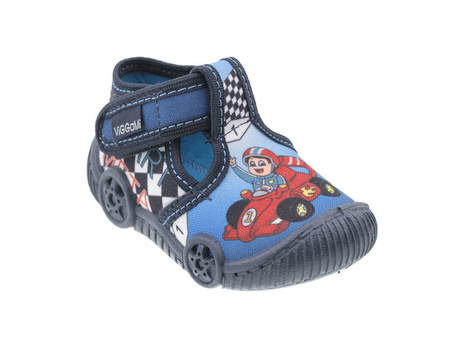 Tenisówki dziecięce Viggami GRZEŚ granatowe kapcie chłopięce na rzep