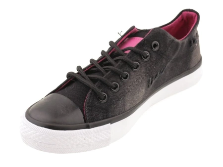 Tenisówki młodzieżowe - damskie Underline DT-3-1013BLFU czarne