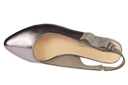 Baleriny damskie Sergio Leone DBL615SRME srebrne