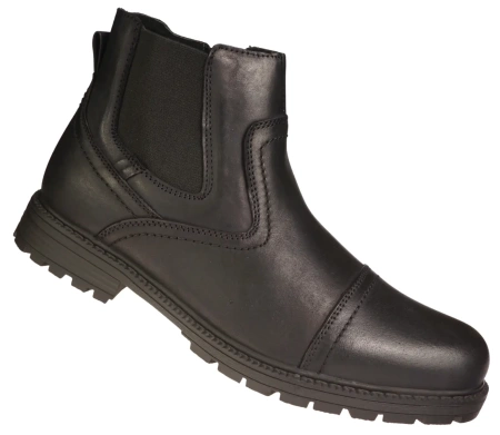 Eleganckie męskie skórzane buty zimowe American Club MCY131BL czarne