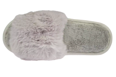 Damskie pantofle tekstylne firmy Lano DK-3-G10GY szare