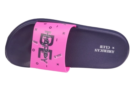 Młodzieżowe klapki basenowe American Club DNH-126PI różowe