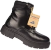 Damskie buty zimowe botki American Club DRH-89BL