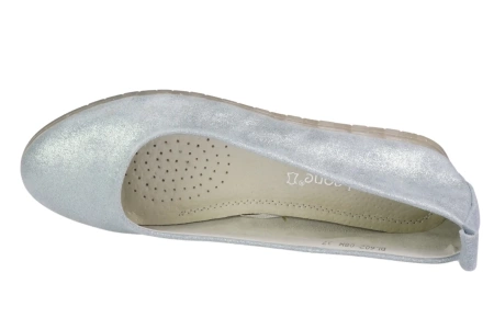 Baleriny damskie Sergio Leone DBL602-08MNI srebrne