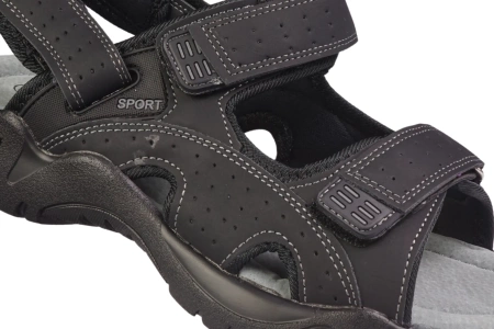 Sandały męskie Le Scarpe Club MA8700-1DBL czarne