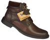 Eleganckie męskie skórzane buty zimowe American Club MCY167CO brązowe