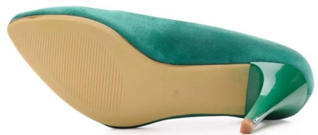 Szpilki damskie Sergio Leone półbuty damskie D1399ZIMI zielone