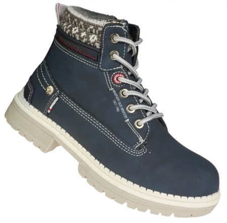 Dziecięce trzewiki American Club C708121-WNA granatowe