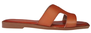 Eleganckie klapki damskie Sergio Leone DSK091HBE brązowe