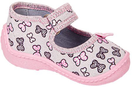 Tenisówki dziecięce Viggami TOSIA DRUK różowe kapcie dziewczęce