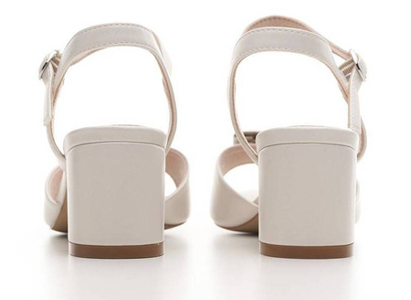 Eleganckie sandały damskie Sergio Leone DSK806PE perłowe