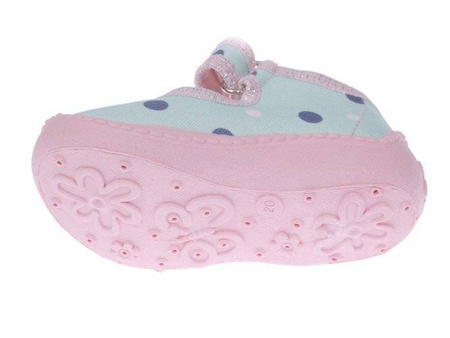 Tenisówki dziecięce Viggami LILA DRUK różowe kapcie dziewczęce na rzep