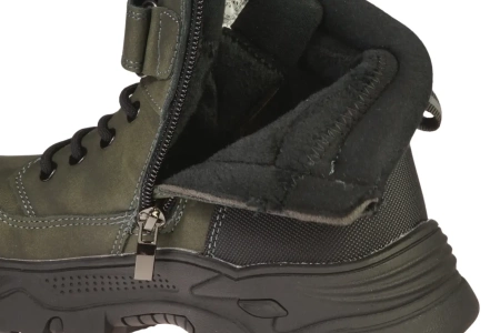 Dziecięce buty zimowe American Club CXD159KH khaki