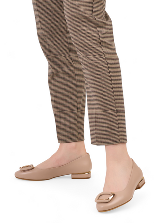 Półbuty damskie Sergio Leone DBL203NUPU Nude PU