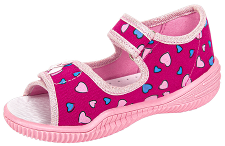 Tenisówki dziecięce Viggami ANIA SERDUSZKA różowe sandałki dziewczęce