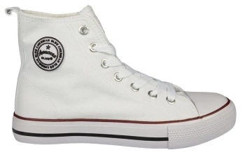 Wysokie tenisówki młodzieżowe American DLH-18-9120-15WH białe