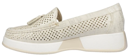 Lekkie przewiewne mokasyny damskie Sergio Leone DMK096HJBE beżowe