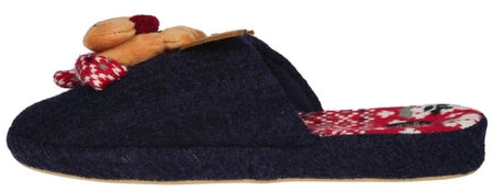 Damskie pantofle tekstylne American Club DSL-11NA