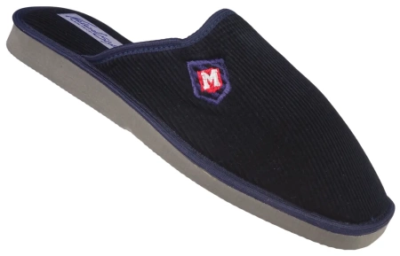 Męskie pantofle tekstylne Meteor MV251NA szymon sztruks granatowe