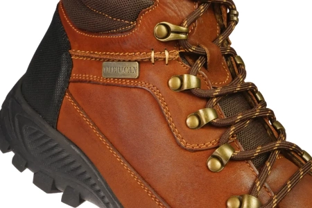 Zimowe skórzane buty męskie American Club MCY129BR brązowe