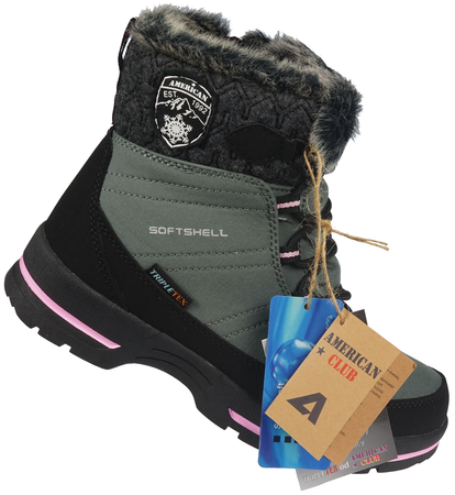 Dziecięce zimowe buty American Club SN-17GY