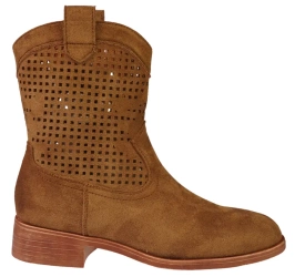 Zamszowe kowbojki damskie Skotnicki DB-3-Y83KH brązowe