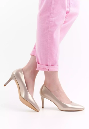 Półbuty damskie Sergio Leone D1336ZLBL złote