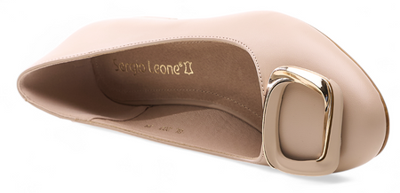 Półbuty damskie Sergio Leone DBL203NUPU Nude PU