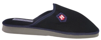 Męskie pantofle tekstylne Meteor MV251NA szymon sztruks granatowe