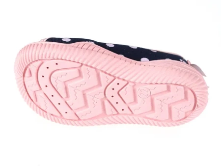 Tenisówki dziecięce Viggami Oliwka Groszki kapcie dziewczęce wsuwane