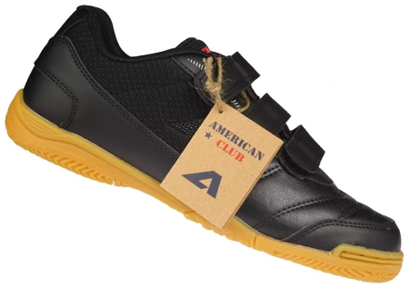 Halówki dziecięce American Club CFH-70/24 czarne obuwie halowe