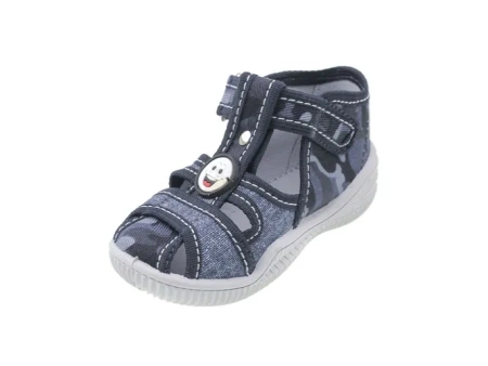 Tenisówki dziecięce Viggami Smerfik granatowe kapcie chłopięce