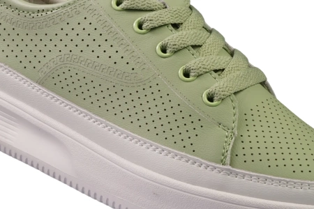 Skórzane buty sportowe damskie Sergio Leone DSP020ZI zielone