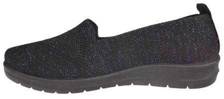 Damskie buty sportowe Skotnicki czarne półbuty damskie DT-3-0591BL