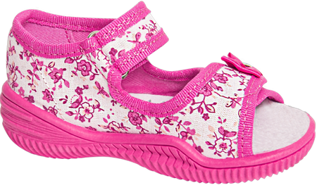 Tenisówki dziecięce Viggami HANIA KWIATKI różowe sandałki dziewczęce