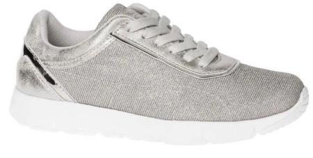 Damskie buty sportowe American Club damskie sneakersy DES-05SI srebrne
