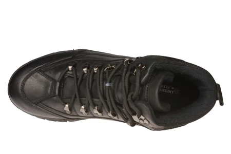 Zimowe skórzane buty męskie American Club MCY163BL czarne