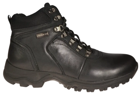 Zimowe buty męskie skórzane American Club MCY72/22BL czarne