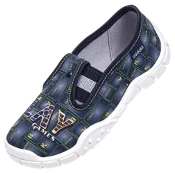 Tenisówki dziecięce Viggami Radek Play granatowe kapcie chłopięce wsuwane