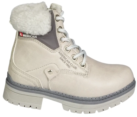 Dziecięce trzewiki zimowe American Club BSP03GY szare