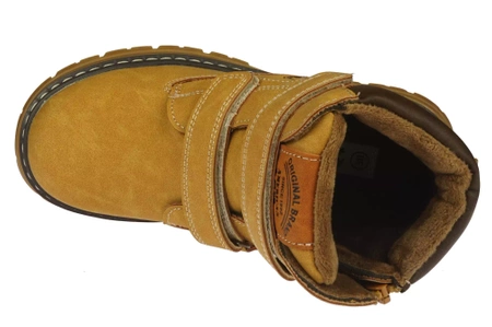 Zimowe buty dziecięce American Club trapery dziecięce CXD99/23CA brązowe