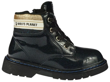 Dziecięce buty zimowe American Club BES139/23NA granatowe